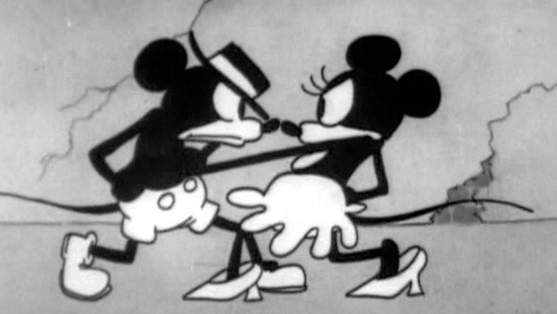 Early animated film called Galloping Gaucho featuring Mickey and Minnie Mouse