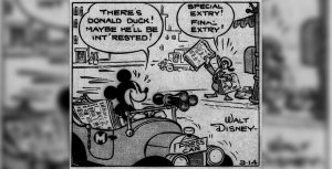 Donald Duck in Mickey Mouse Comic Strip