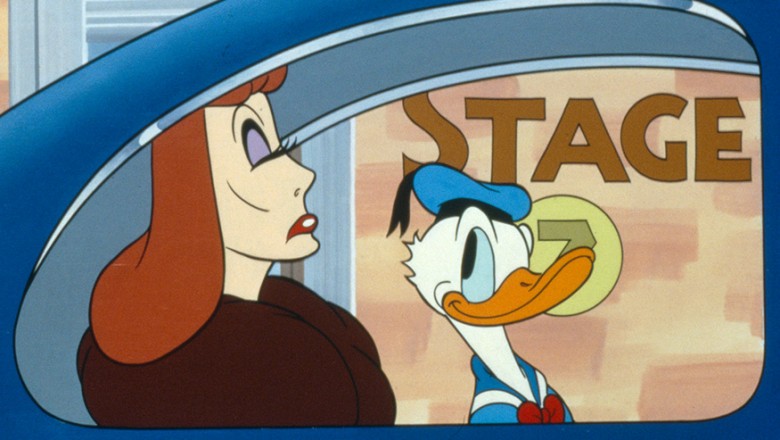 cel from cartoon featuring Donald Duck titled Autograph Hound