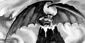 the demon Chernabog in the Night on Bald Mountain segment of the film Fantasia