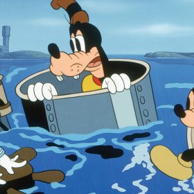 Donald Duck, Goofy, and Mickey Mouse in Tugboat Mickey