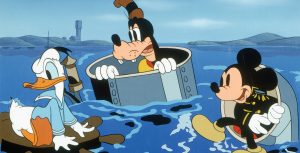 Donald Duck, Goofy, and Mickey Mouse in Tugboat Mickey