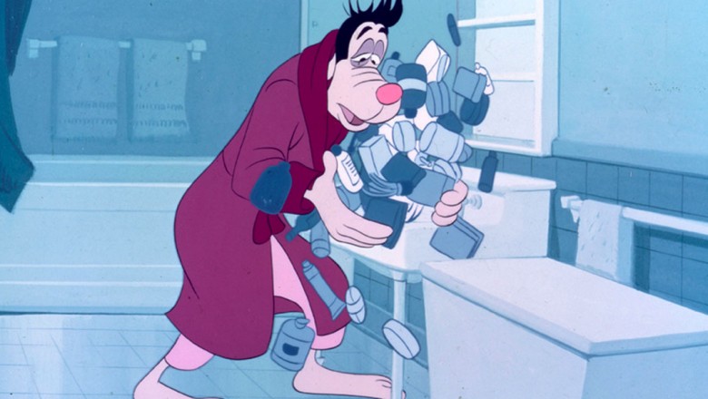 Goofy attacked by a cold virus