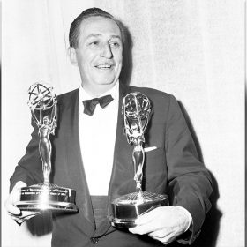 Walt Disney with his Emmy