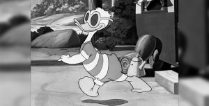 Donald Duck in Duck Flies Coop