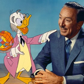 Walt Disney and Scrooge McDuck in Adventures in Color