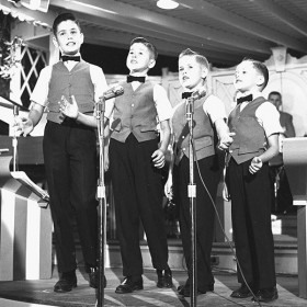 the Osmond Brothers singing at Disneyland