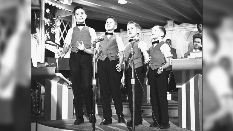 the Osmond Brothers singing at Disneyland