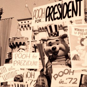 Winnie the Pooh nominated for President at Disneyland in October 1971