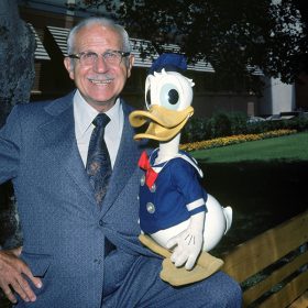 Clarence Nash with Donald Duck