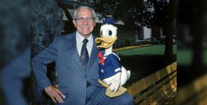 Clarence Nash with Donald Duck