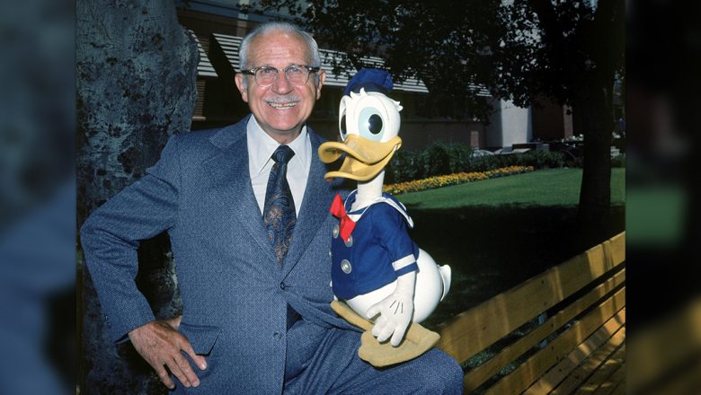 Clarence Nash with Donald Duck