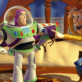 Buzz and Woody in Toy Story