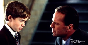 Bruce Willis and Haley Joel Osment in The Sixth Sense
