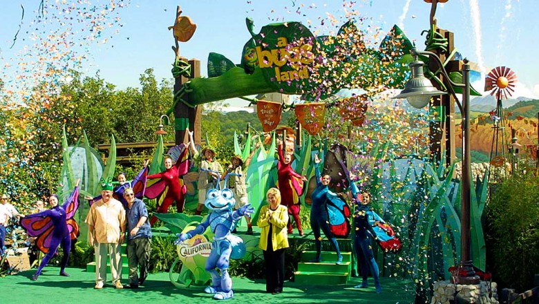 Opening of a bug's land attraction in Disneyland