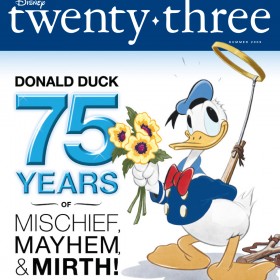 Disney twenty-three Summer 2009 cover art featuring Donald Duck