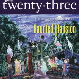 Disney twenty-three Fall 2009 cover art featuring Haunted Mansion