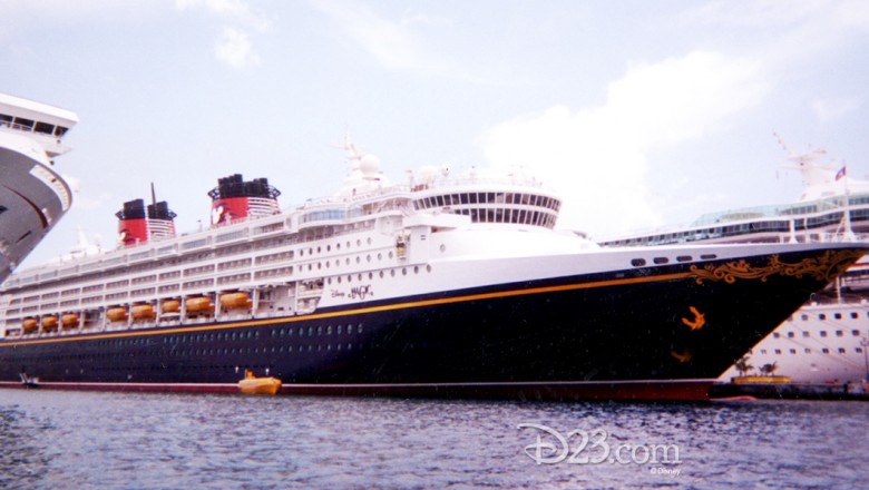 photo of cruise ship Disney Magic docked in marina
