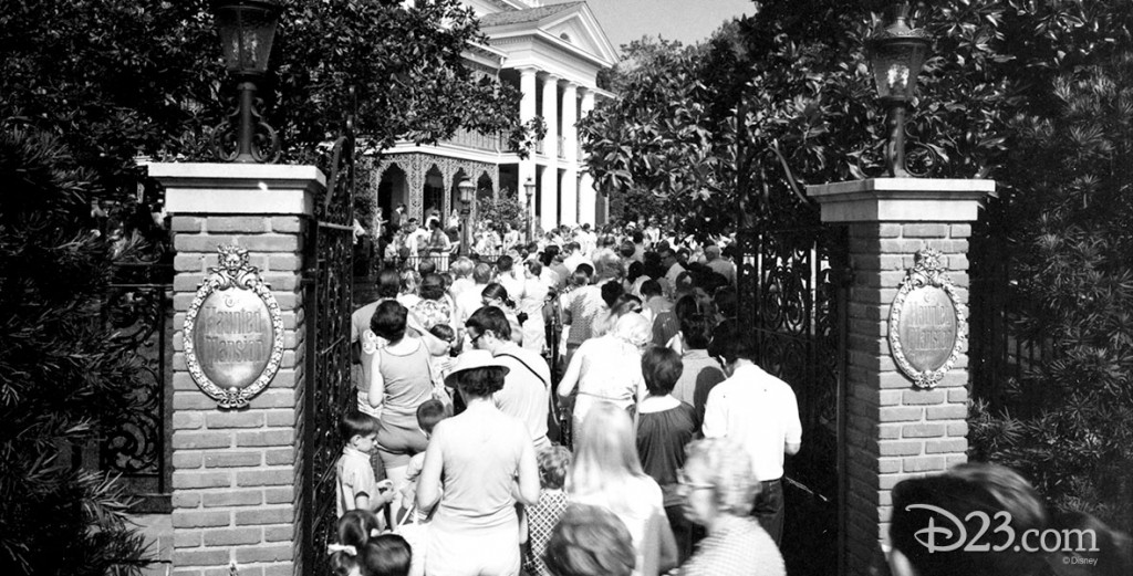 Photo of the Opening of the Haunted Mansion at Disneyland
