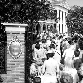 Photo of the Opening of the Haunted Mansion at Disneyland