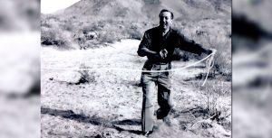 Walt Disney using a lasso