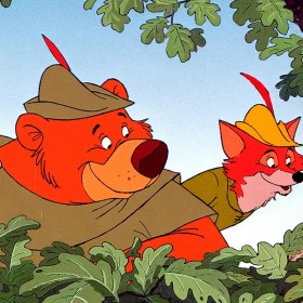 Scene from 1973 animated feature film Robin Hood