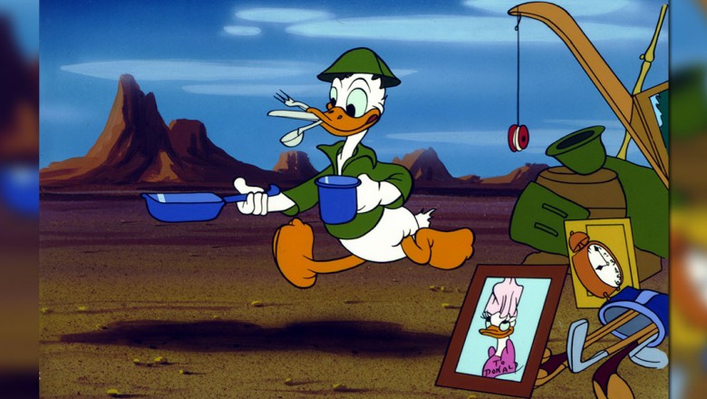 Donald Duck in military uniform