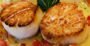 Saut&eacute;ed Sea of Cortez Rock Scallop with Sauce of Lemon, Lobster, and Vanilla