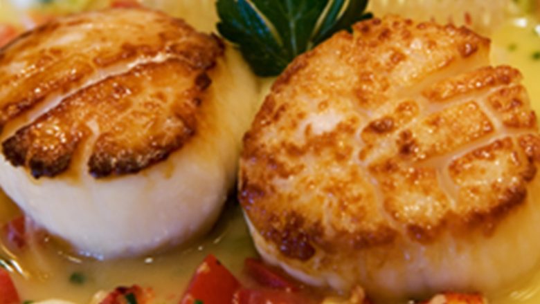 Saut&eacute;ed Sea of Cortez Rock Scallop with Sauce of Lemon, Lobster, and Vanilla