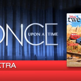 illustrated art for Once Upon a Time and cover art of Disney Twenty-Three magazine featuring art from the movie Cars
