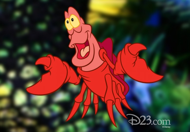 Illustration of Sebastian from The Little Mermaid