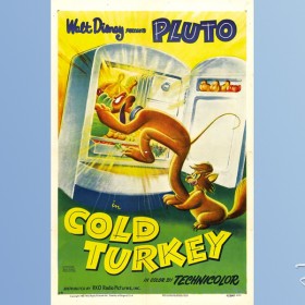 one-sheet movie poster of Cold Turkey featuring Pluto