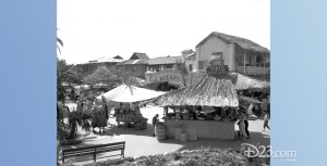photo of grass-top huts in Adventureland Bazaar Shop in Adventureland at Disneyland
