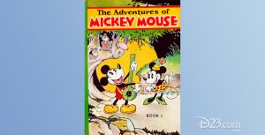book cover version of illustrated poster for The Adventures of Mickey Mouse