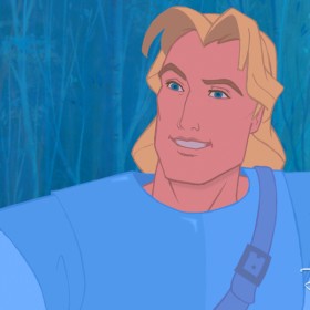 animation cel from Pocahontas showing Captain John Smith