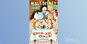 movie poster for Chip an’ Dale featuring Donald Duck, Chip, Dale