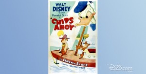 movie poster for Chips Ahoy featuring Donald Duck, Chip an' Dale
