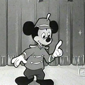 frame from 1950s black and white Mickey Mouse Club show that appeared on Thursdays