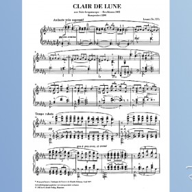 sheet music from Clair de Lune