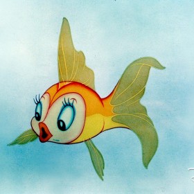 cel from animatation of Cleo goldfish from Pinocchio