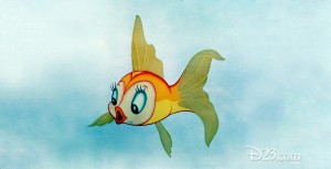 cel from animatation of Cleo goldfish from Pinocchio