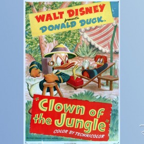 poster art for Clown of the Jungle, featuring Donald Duck