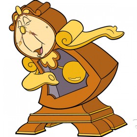 illustration of character Cogsworth from Beauty and the Beast