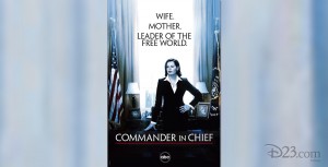 poster for Commander-in-Chief (television) featuring actress Geena Davis in the White House oval office