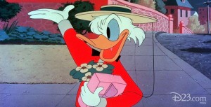 animation cel from Crazy Over Daisy (film) featuring Daisy Duck
