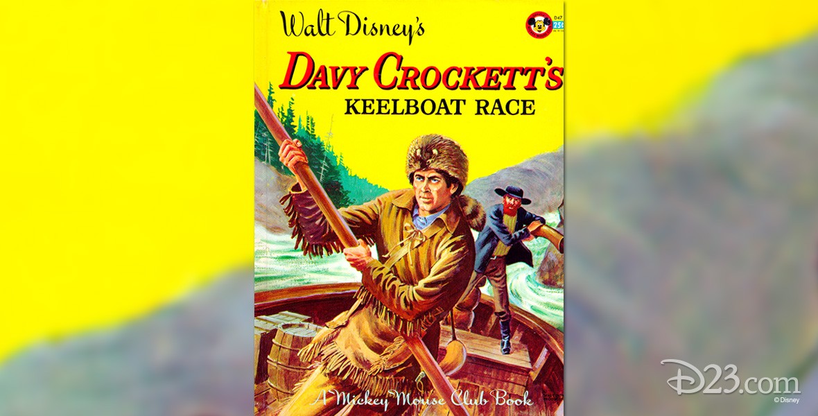 illustrated book cover of Davy Crockett’s Keelboat Race