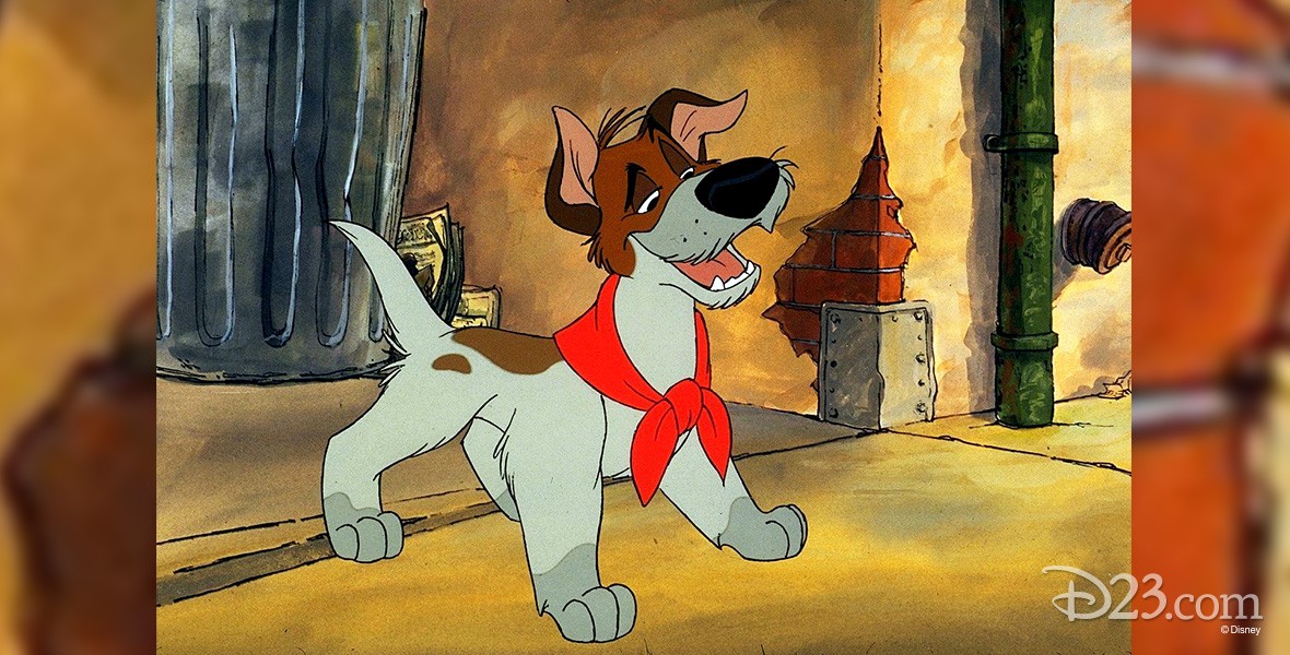 cel from animated movie Oliver & Company featuring Dodger
