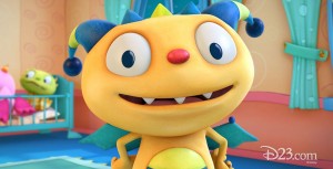 photo of adorable monster character Henry Hugglemonster smiling
