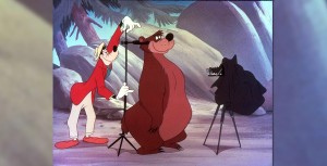 cel from cartoon Hold that Pose, featuring Goofy