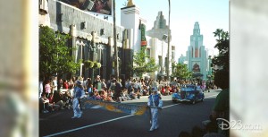 photo of parade on Hollywood Boulevard